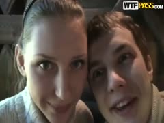 Vera, the naughty Russian girl, fucks in the public bathroom and sucks 10-Pounder.